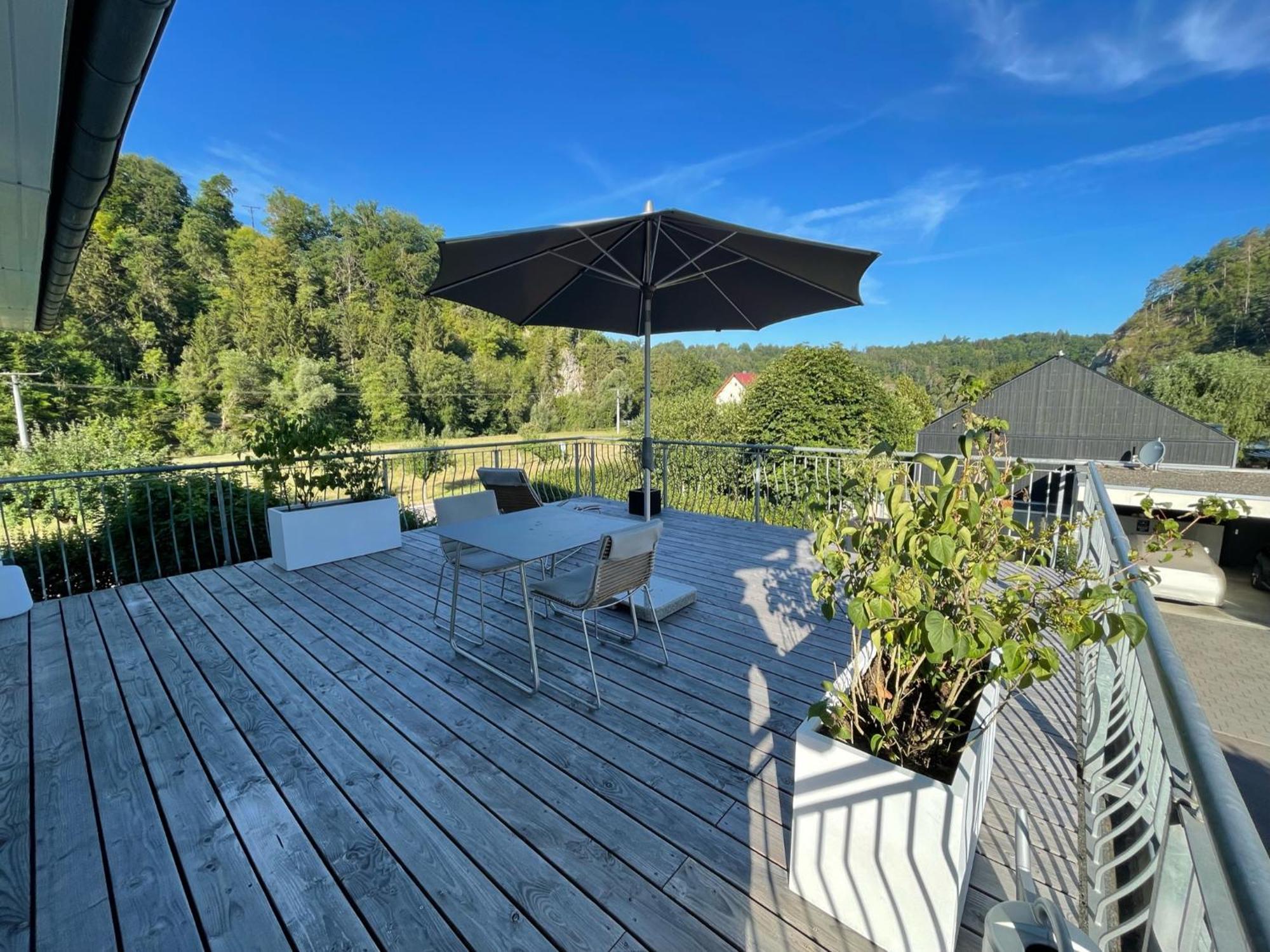 Stilvolle Wohnung Fuer 2-3 Personen - Mit Riesiger Dachterrasse Haigerloch Buitenkant foto